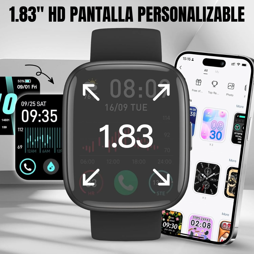 Smartwatch IDW26 Negro con Alexa