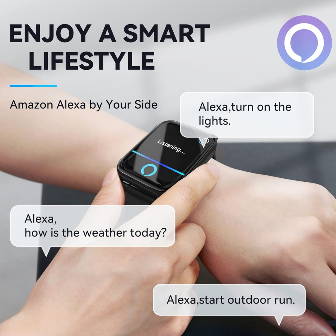 Smartwatch IDW13 Black 1.8" Alexa integrado