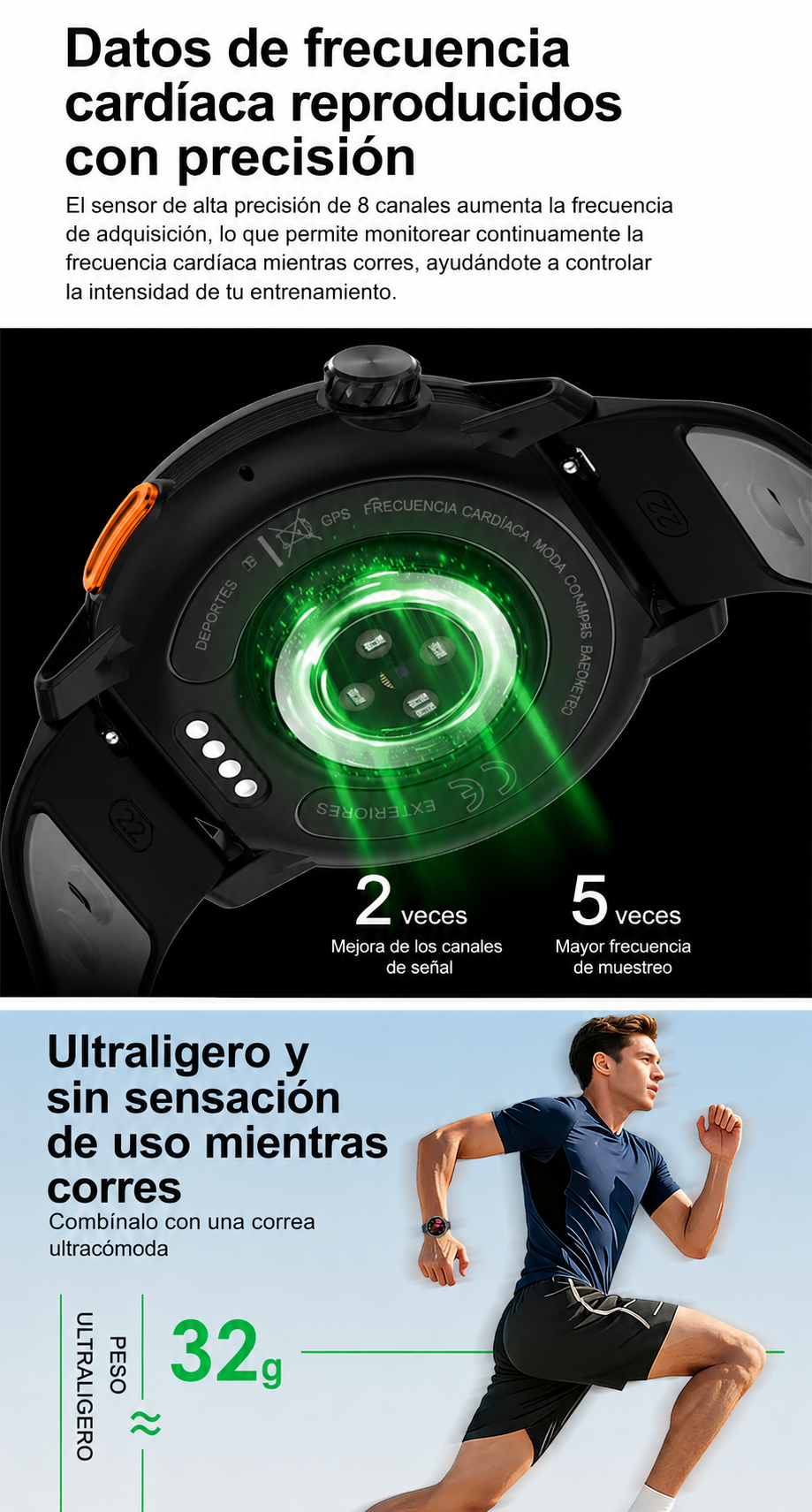 Smartwatch DTG9 GPS 1.32"