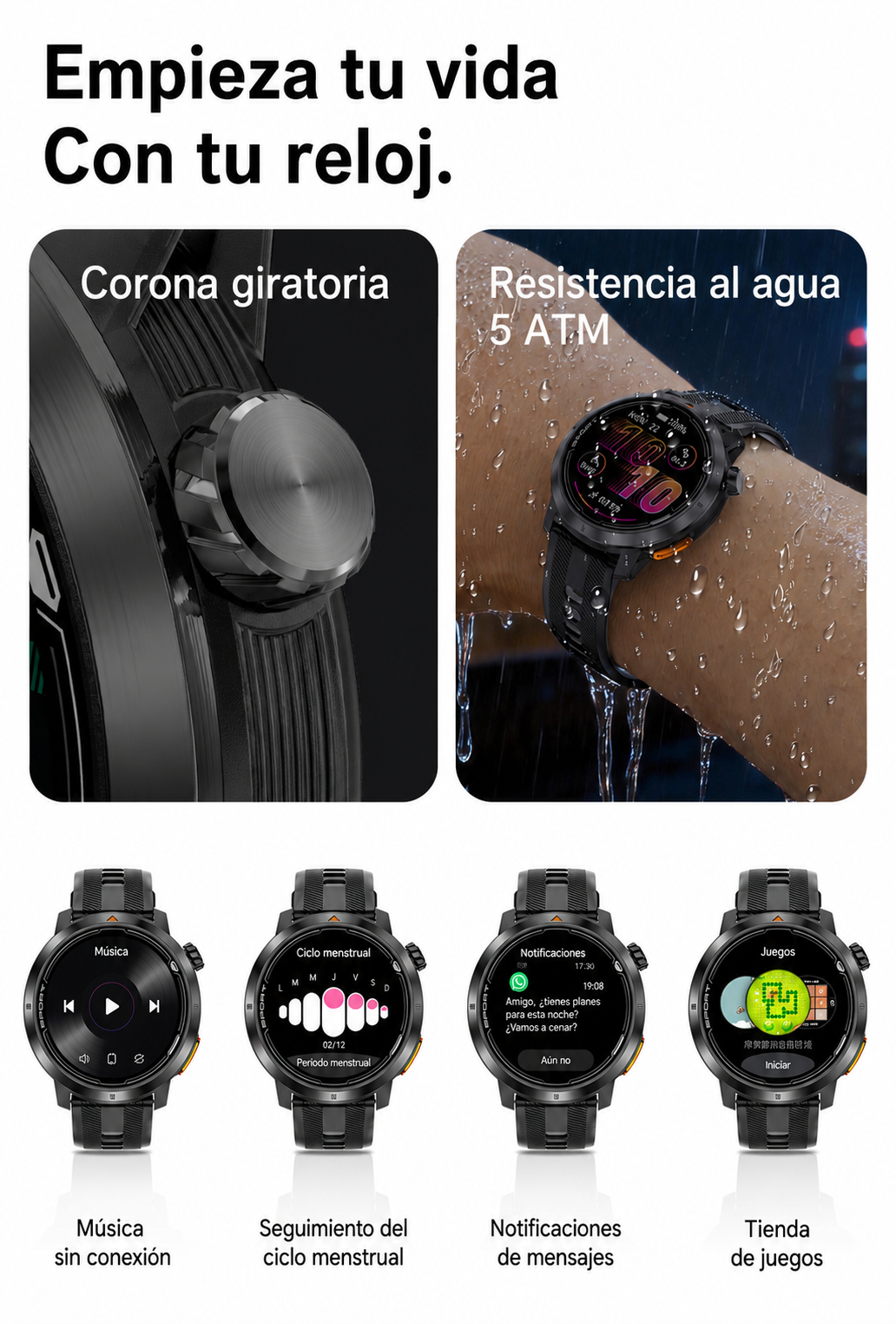 Smartwatch DTG9 GPS 1.32"