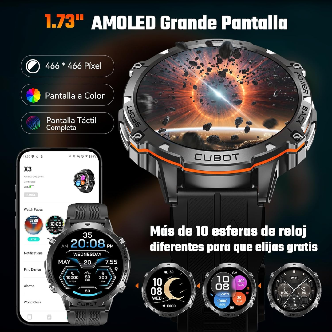 Smartwatch X3 Cubot Black