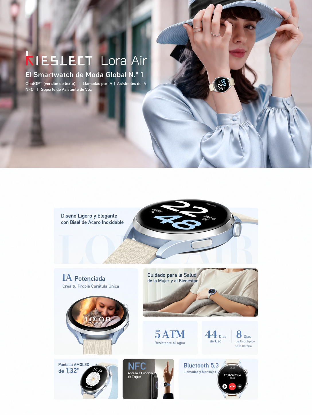 Smartwatch Kieslect Lady Lora Air