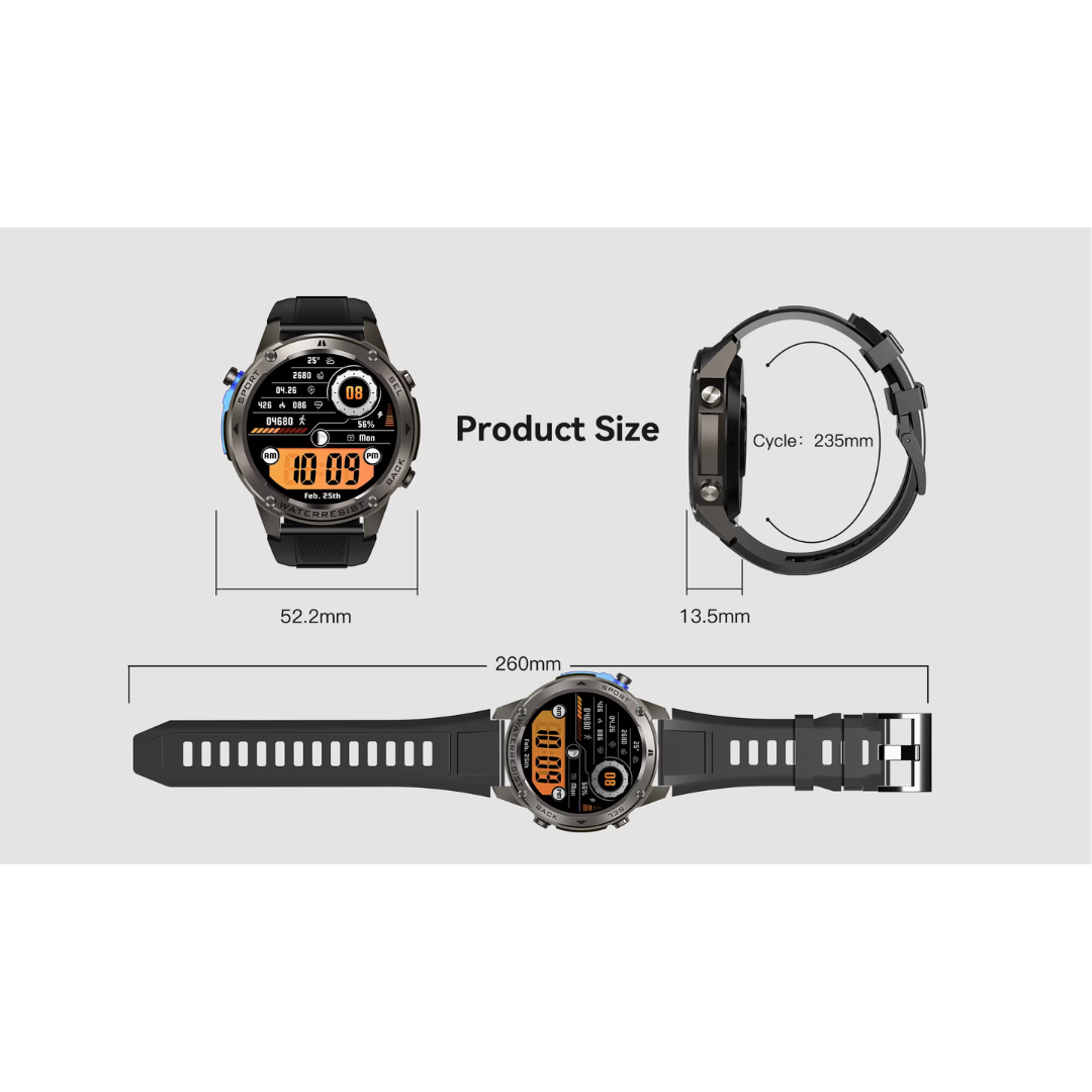 Smartwatch DM56 5ATM GPS Gris