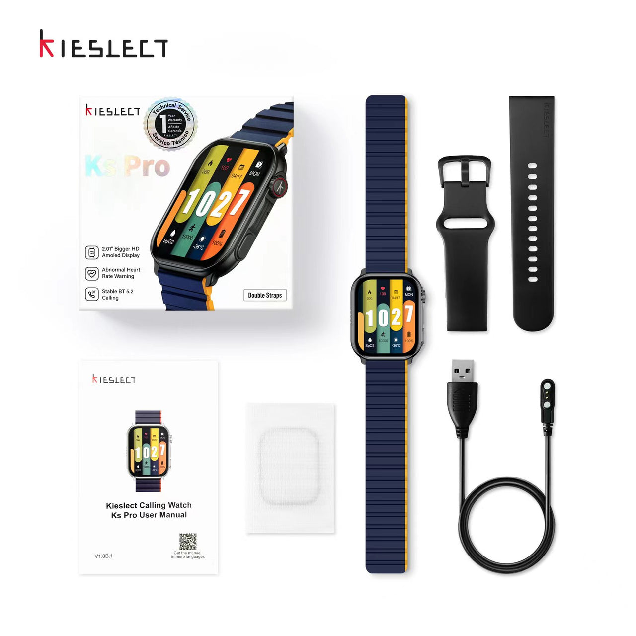 Smartwatch Kieslect KS Pro Black 2.0" Ultra Amoled