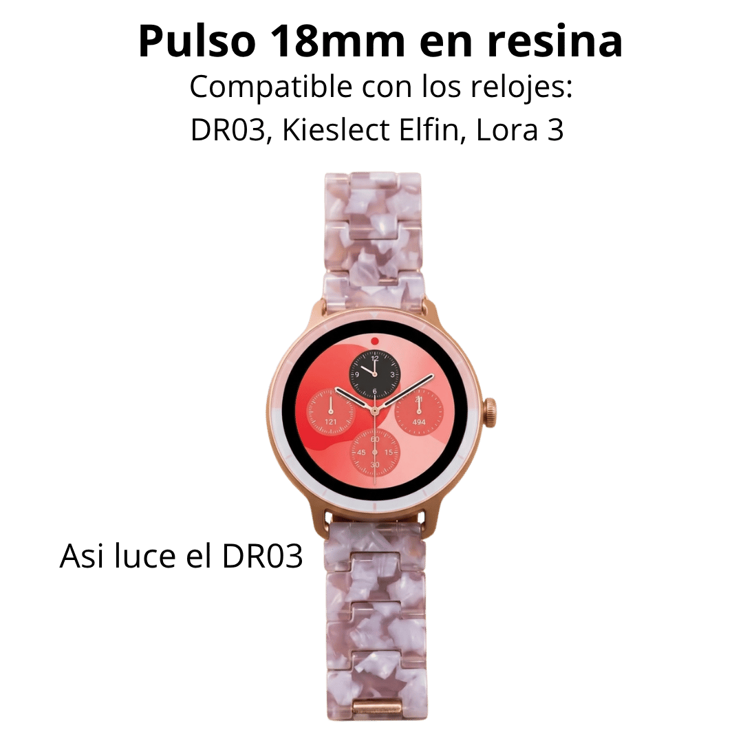 Pulso Resina 18mm elegante