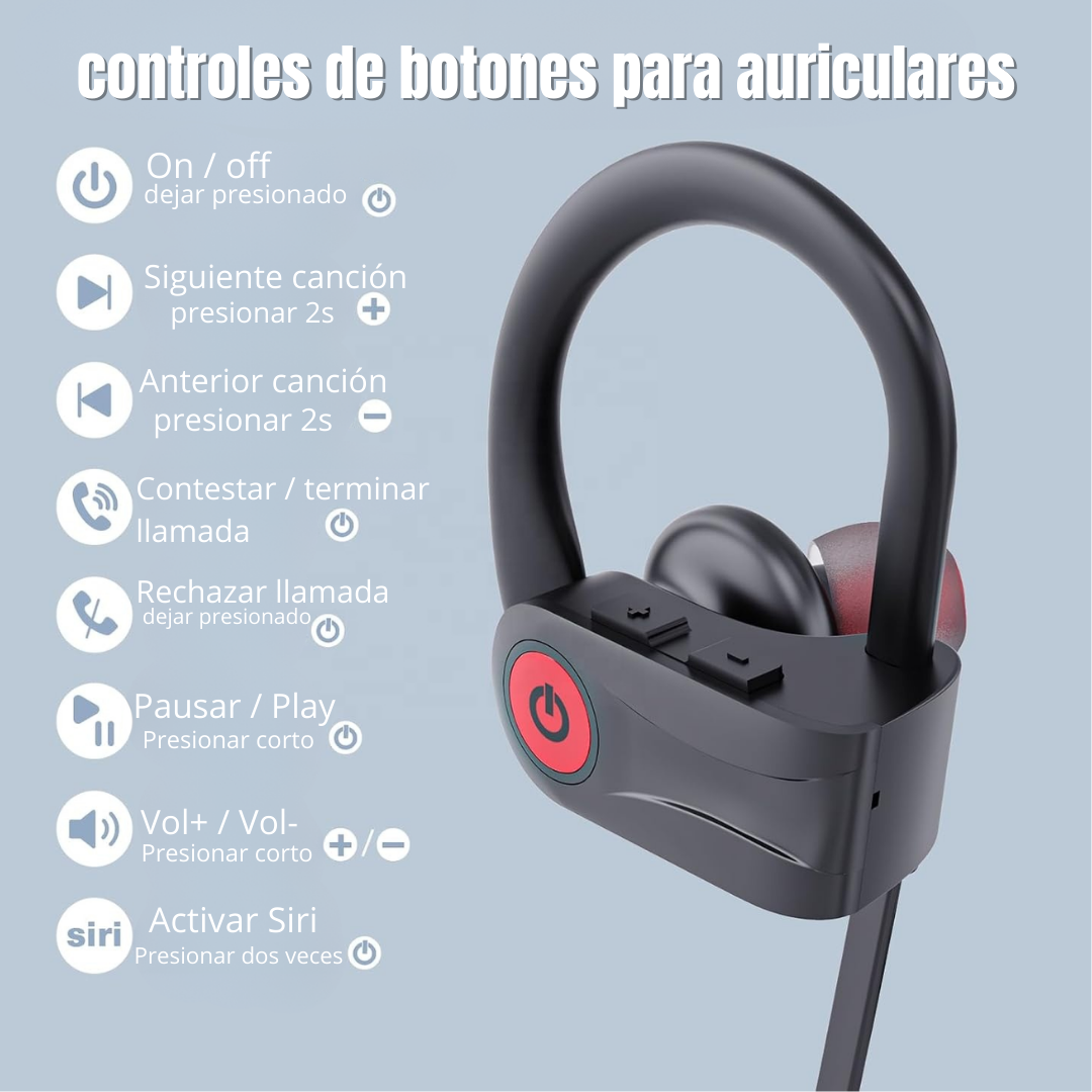 Audifonos Inalambricos Deportivos U18 IPX7 – Xendra Store