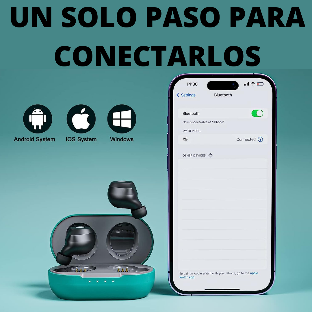 Audifonos Inalambricos Hikapa X9 Verde-Negro