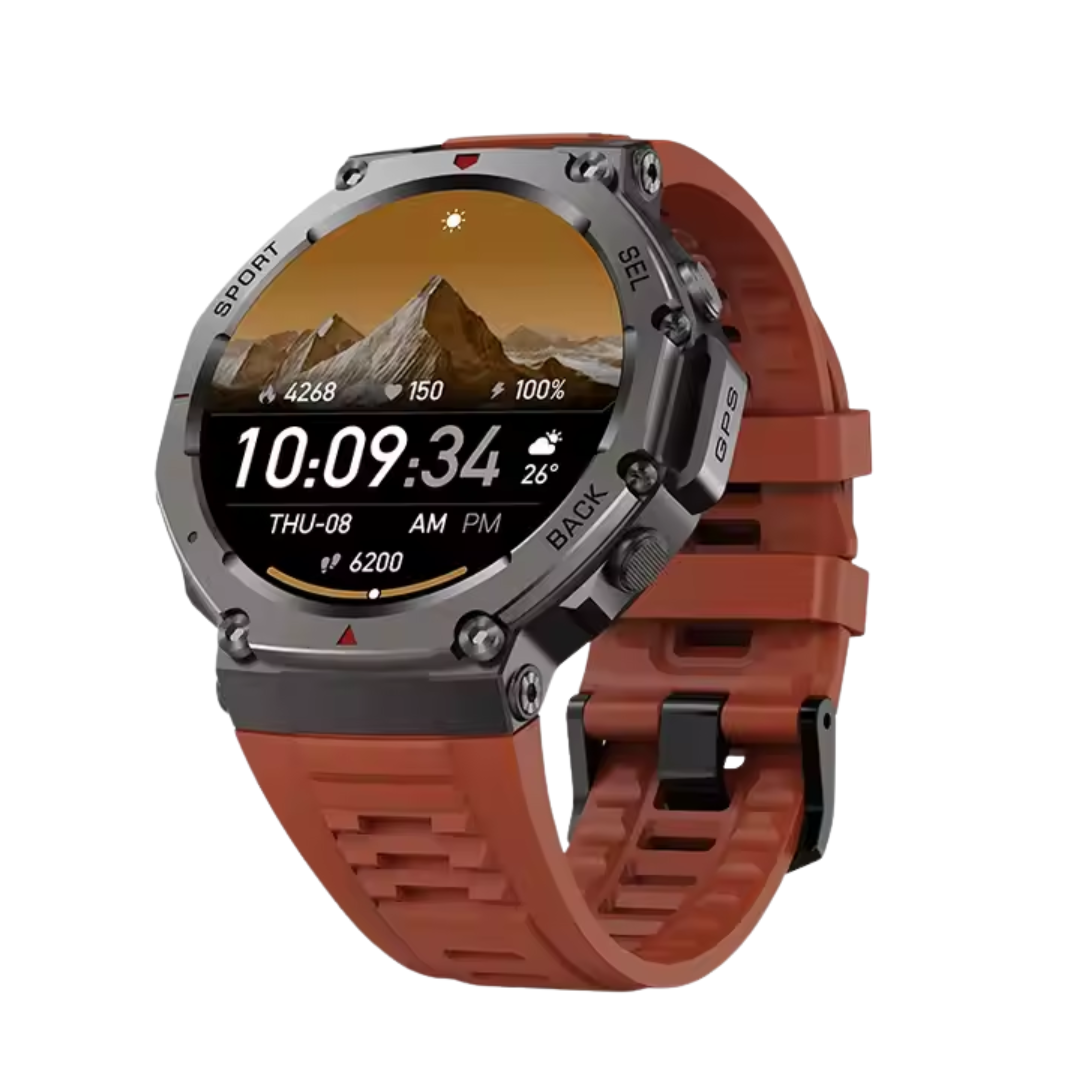 Smartwatch DM58 5ATM GPS Pulso Rojo